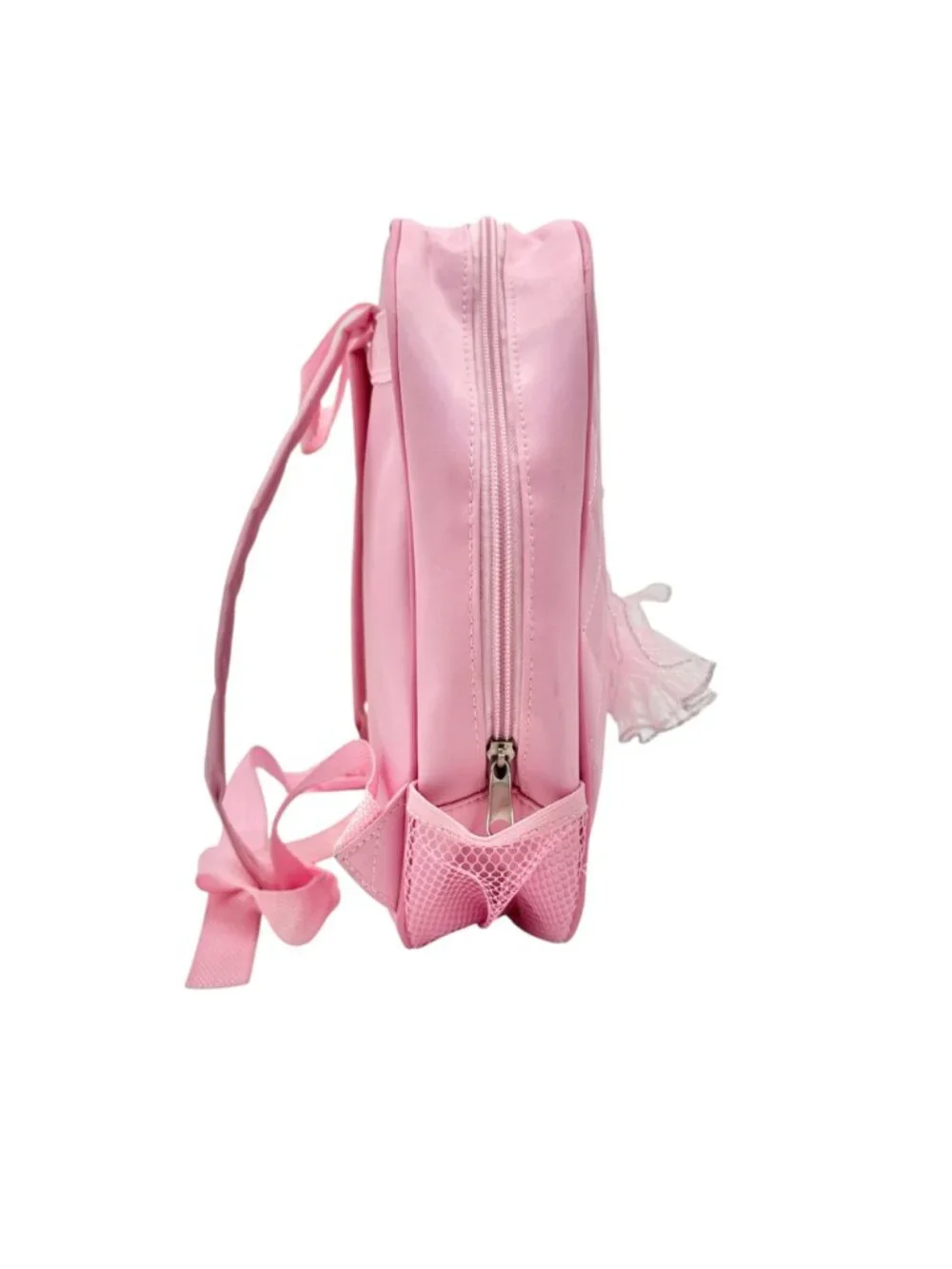 Kids Backpack Pink Quilted Ballet Theme with Tutu Adjustable Straps 12